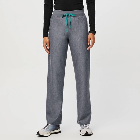 Figs Graphite Livingston™ High Waisted - Basic Scrub Pants, Size Large - Picture 1 of 8